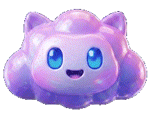 Cloud character floating